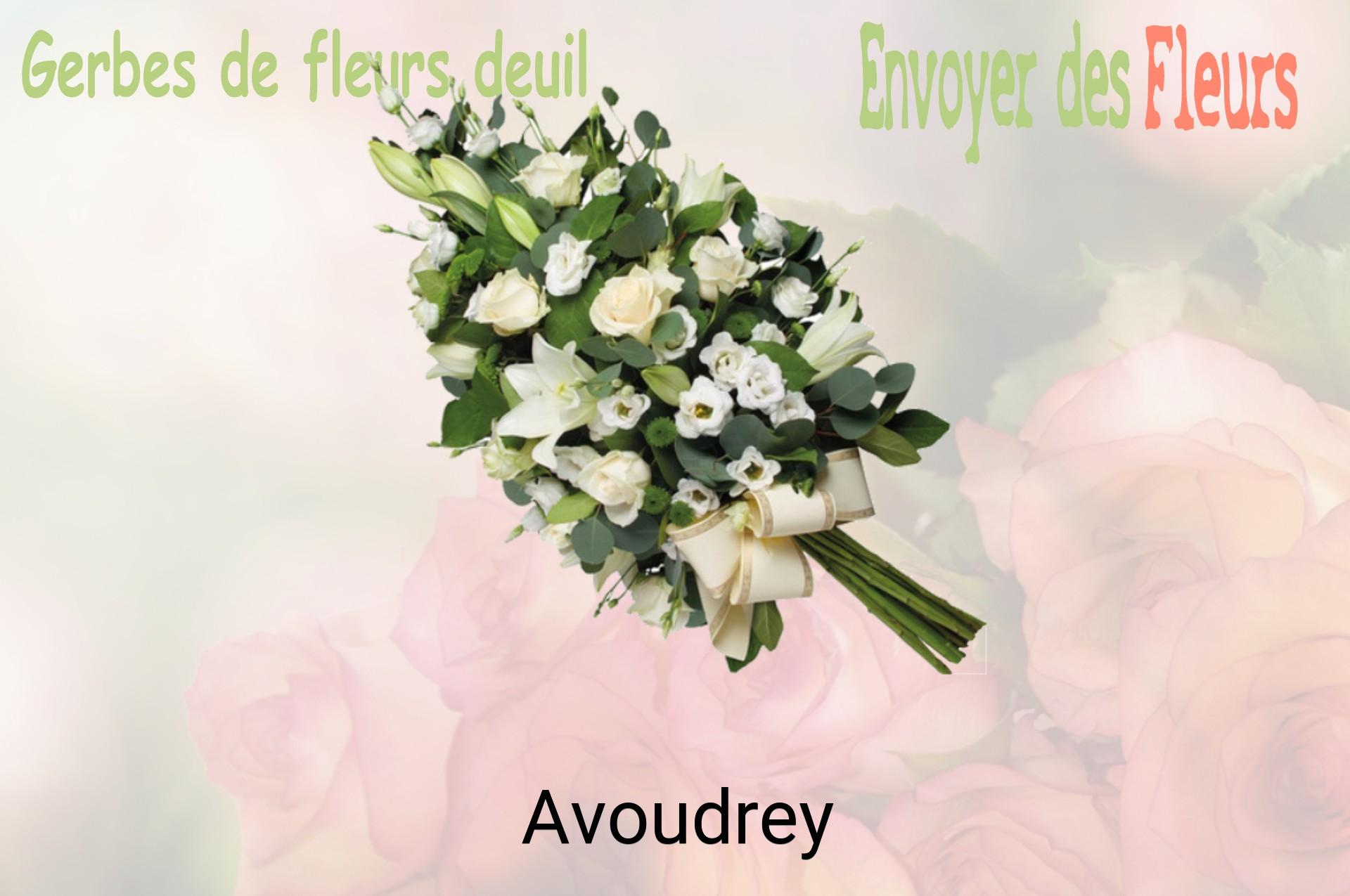 Gerbe de fleurs de deuil livrée à Avoudrey
